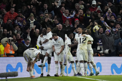 Karaliaus taurė: „Real“ ketvirtfinalyje po pratęsimo triumfavo Madrido derbyje