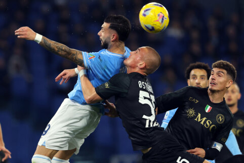 Italijoje užfiksuotos lygiosios blankiose rungtynėse tarp „Lazio“ ir „Napoli“
