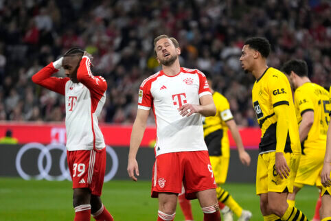 Vinis į karstą: „Bayern“ namuose nusileido ir Dortmundo „Borussia“ futbolininkams