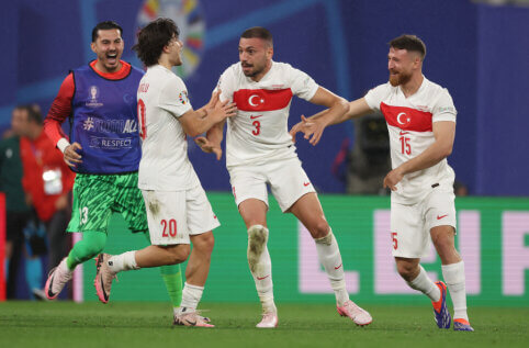 Austrus palaužusi Turkija – EURO 2024 ketvirtfinalyje