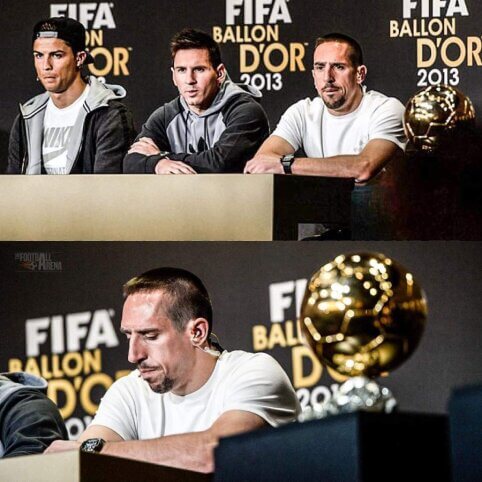 2013 m. iš F. Ribery buvo nušvilptas „Ballon d'Or“ apdovanojimas?