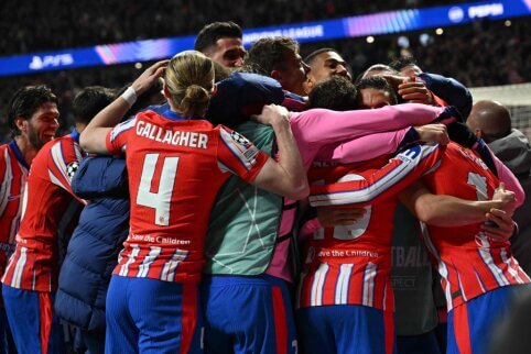 Raudonų kortelių ir įvarčių sūkuryje Madride – „Atletico“ pergalė