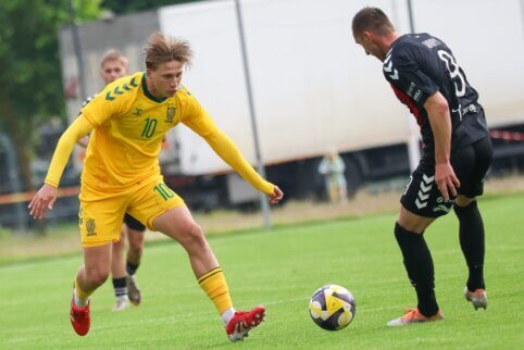 U21 rinktinė taikiai išsiskyrė su vienais TOPsport Pirmos lygos lyderių