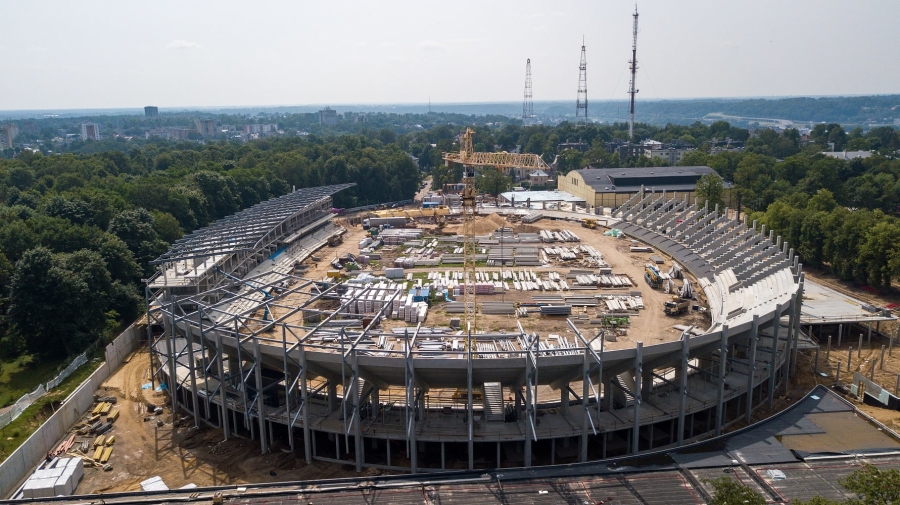 Rekonstruojamas Kauno stadionas