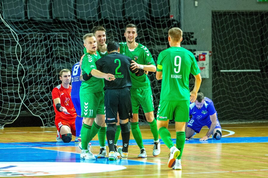 Futsal League A, runde 2: Kaunas Žalgiris-show, første trekning og VIP nedenfor