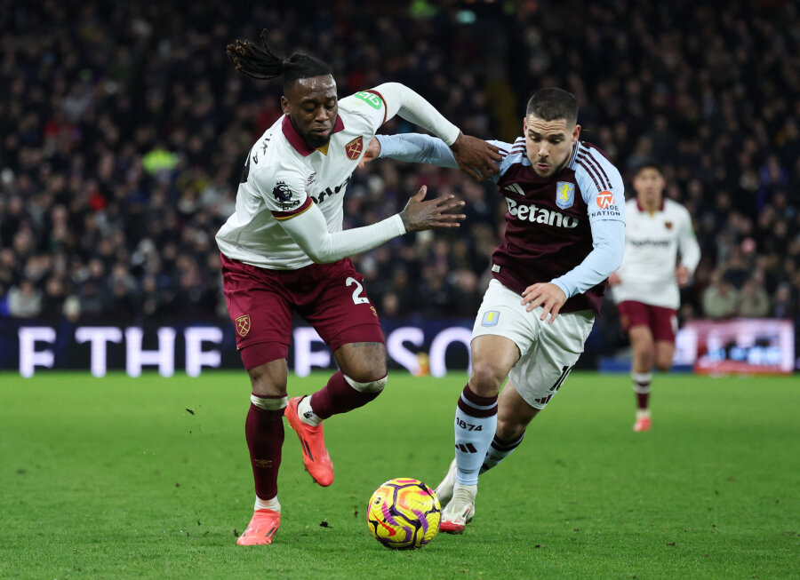 „Aston Villa“ ir „West Ham“ pasidalino po tašką